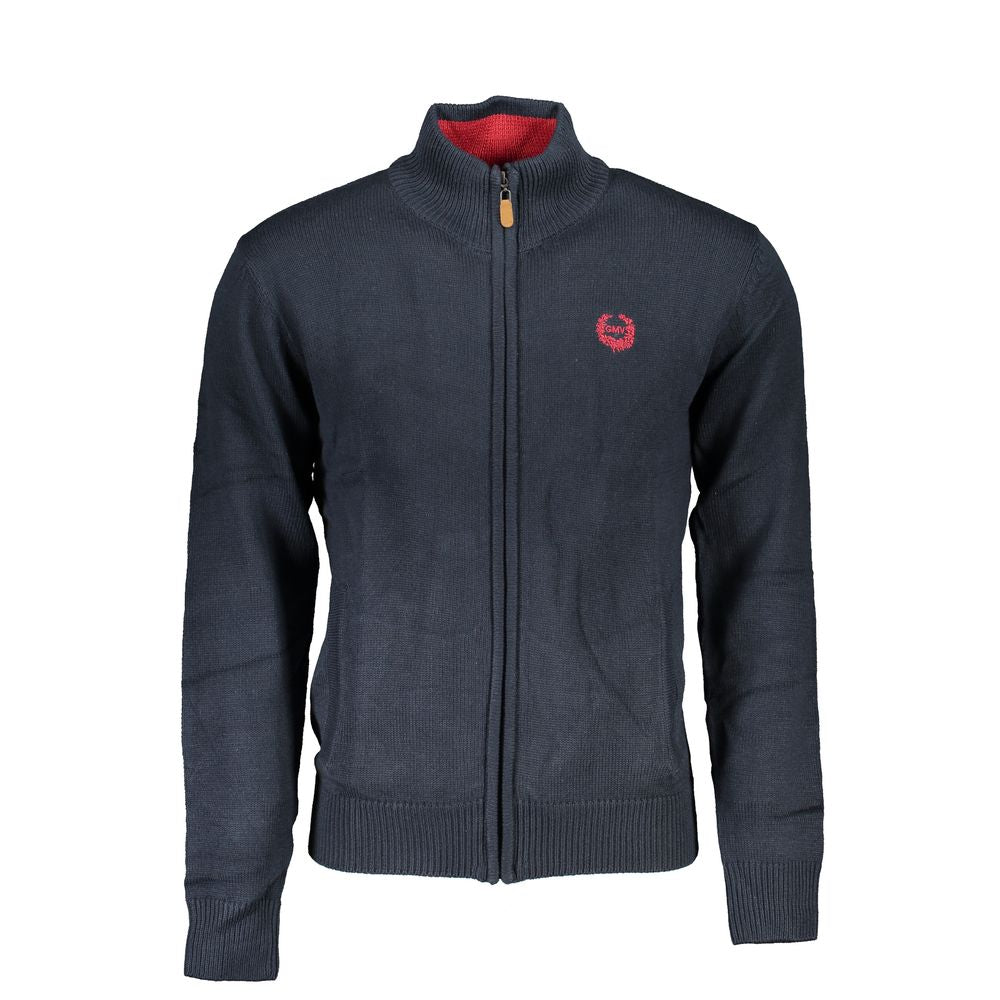 Gianmarco Venturi Pull en Coton Bleu avec Broderie