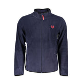 Gianmarco Venturi Sweatshirt en Polyester Bleu avec Détails Contrastés
