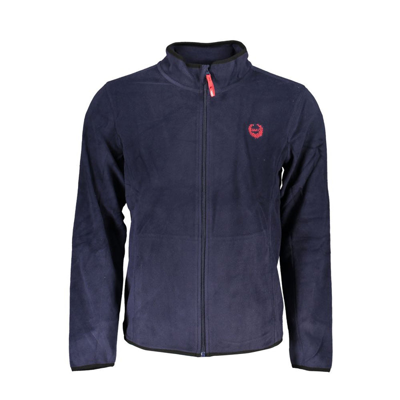 Gianmarco Venturi Sweatshirt en Polyester Bleu avec Détails Contrastés