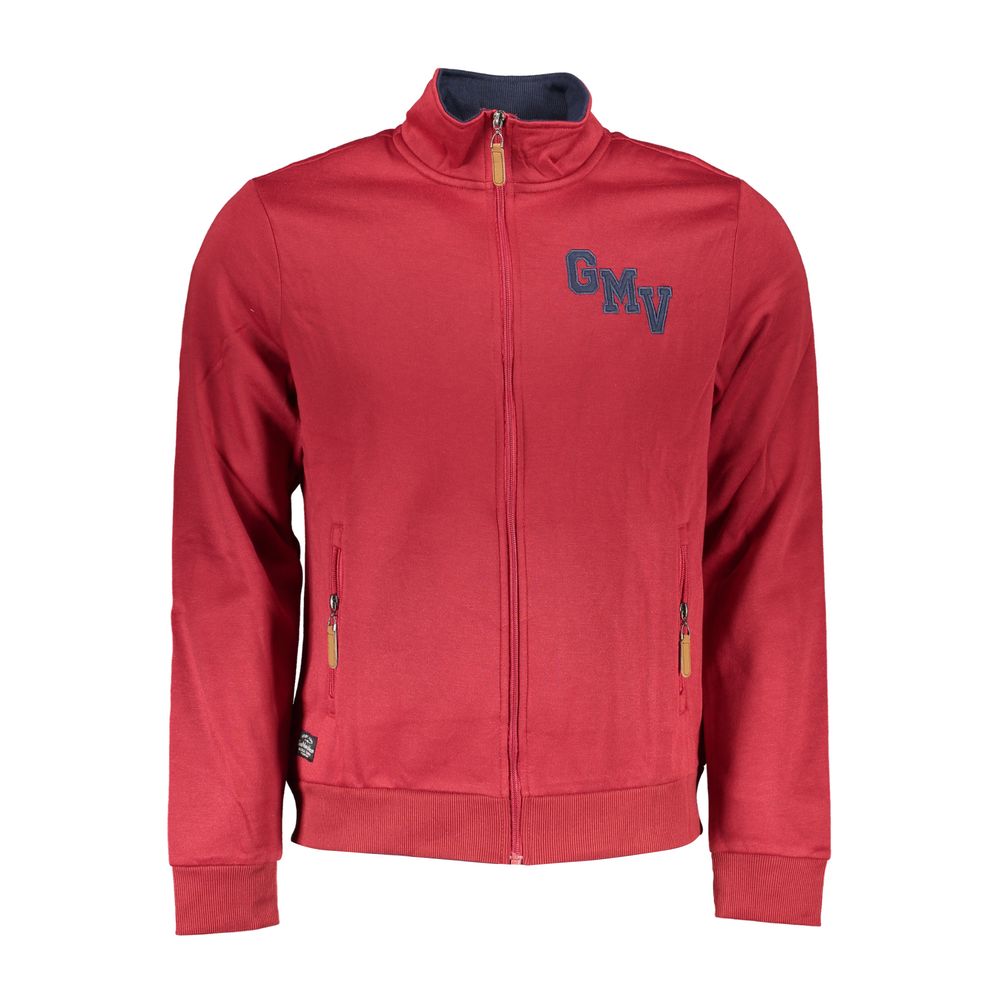 Gianmarco Venturi Sweatshirt Rouge en Coton avec Logo
