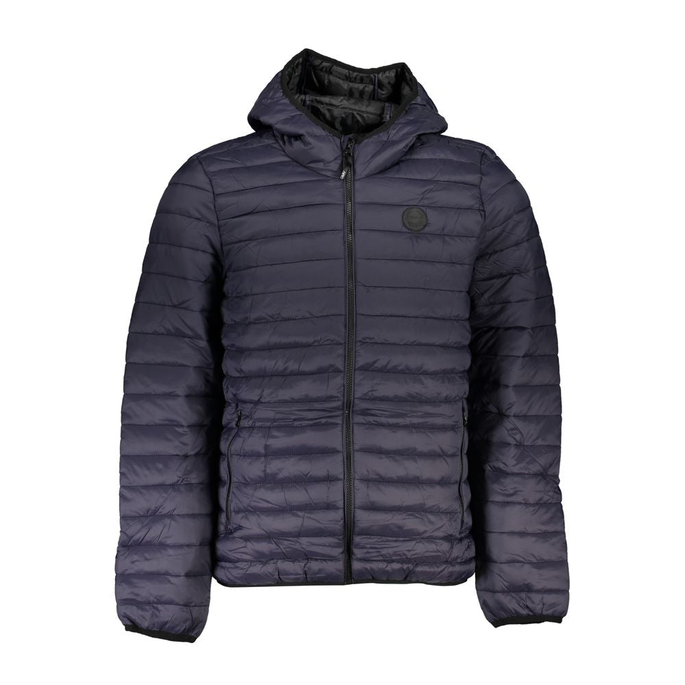Gianmarco Venturi Veste en Polyamide Bleue avec Capuche