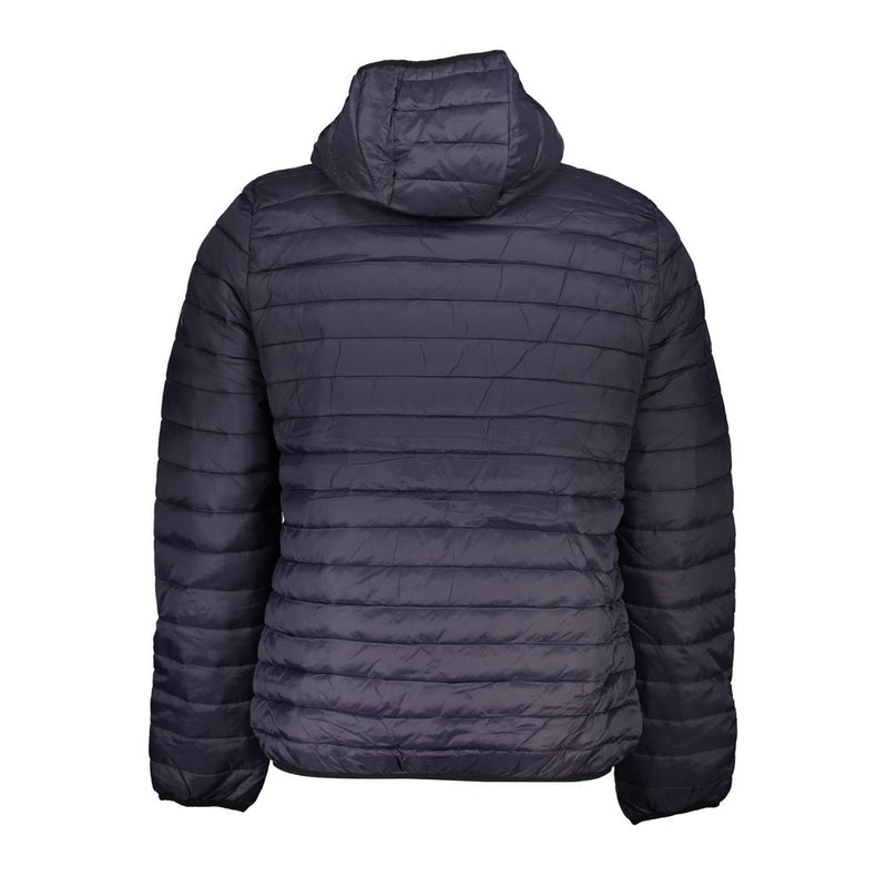 Gianmarco Venturi Blue Polyamide Jacket with Hood