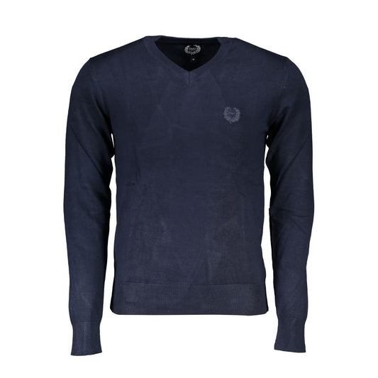 Pull en viscose bleu de Gianmarco Venturi