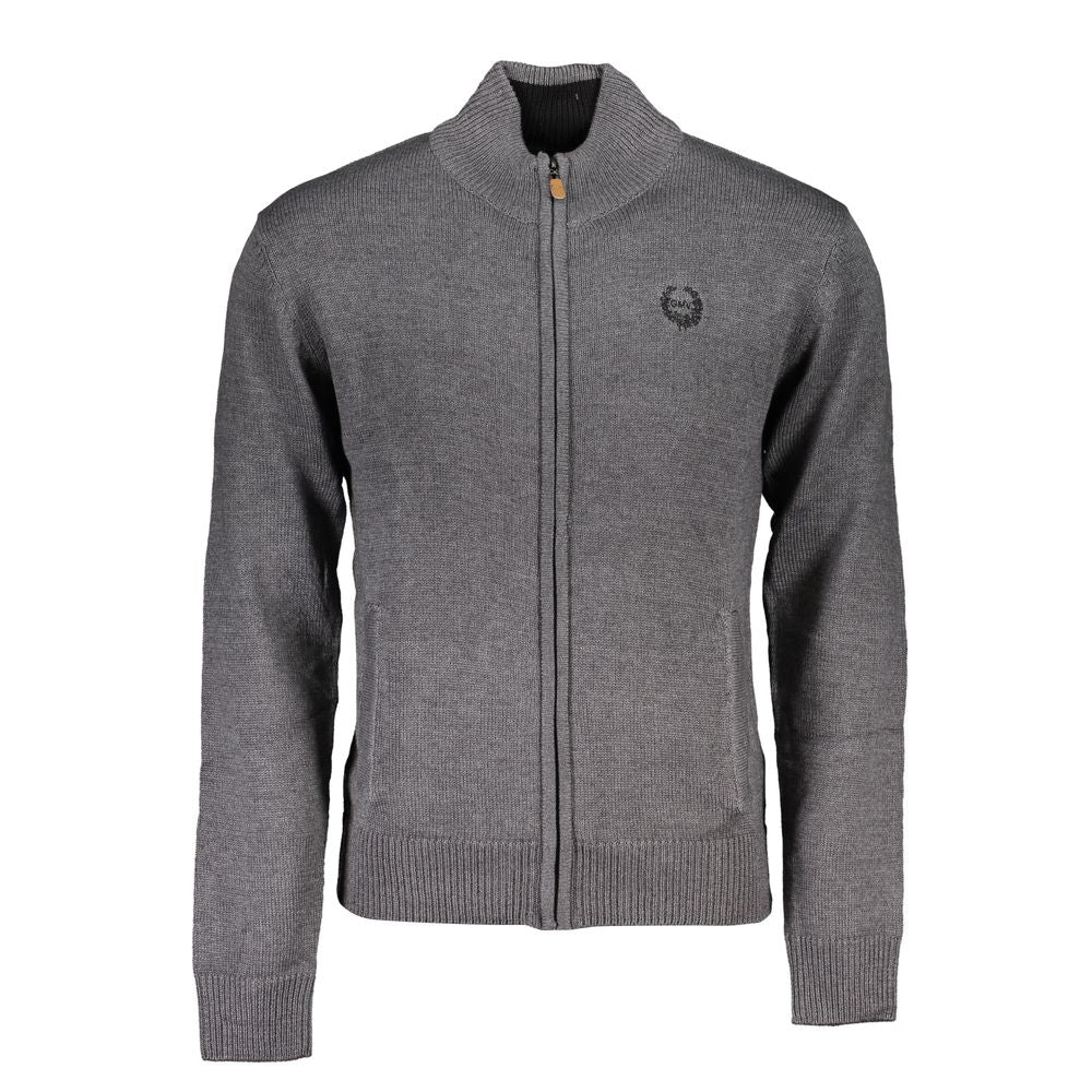 Gianmarco Venturi Pull en Coton Gris avec Broderie