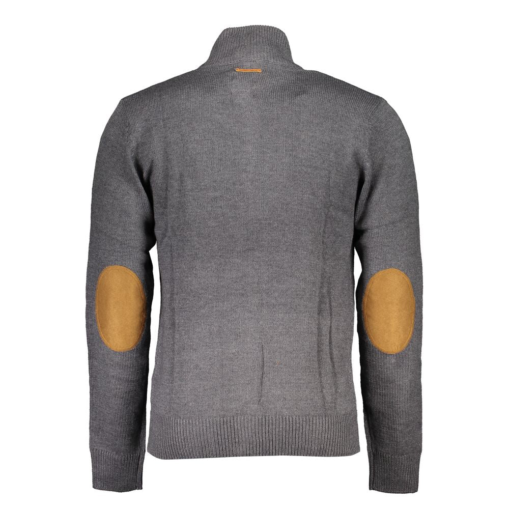 Gianmarco Venturi Pull en Coton Gris avec Broderie