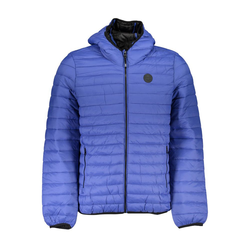 Gianmarco Venturi Veste en Polyamide Bleue avec Capuche