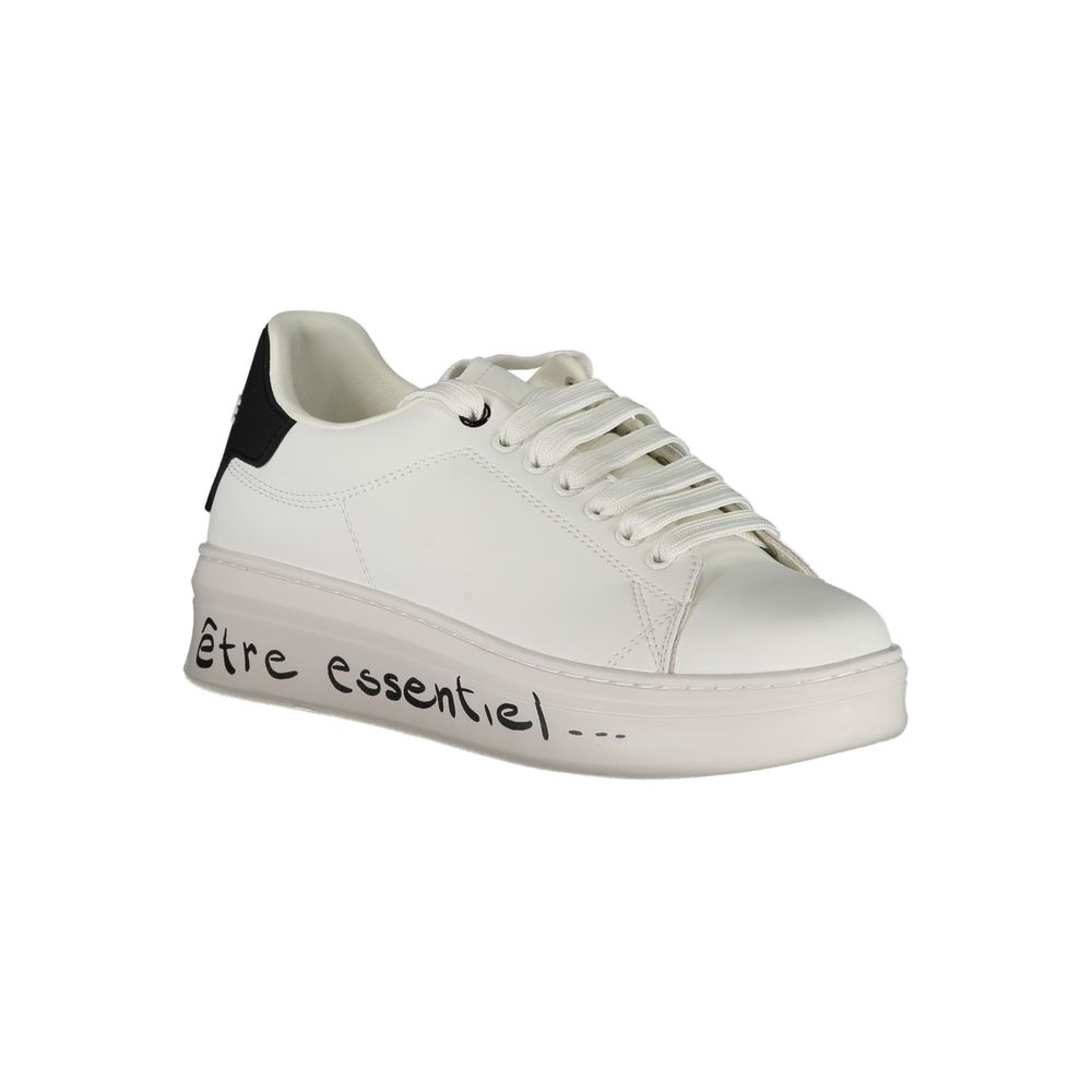 Gaelle Paris Bianco Polyurethane Women Sneaker - Chic & Durable