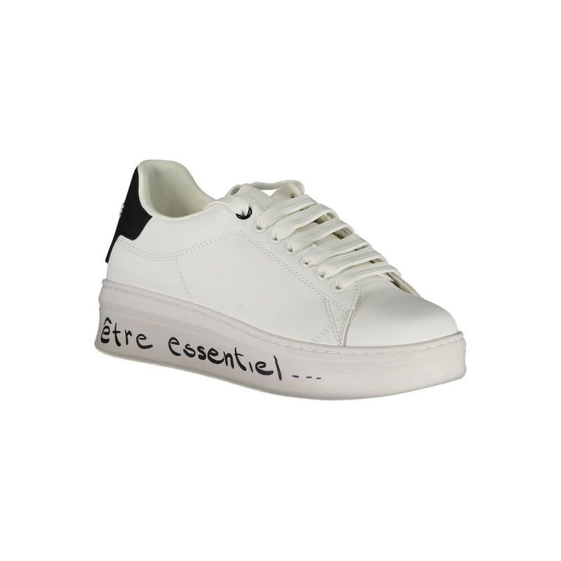 Gaelle Paris Bianco Polyurethane Women Sneaker - Chic & Durable