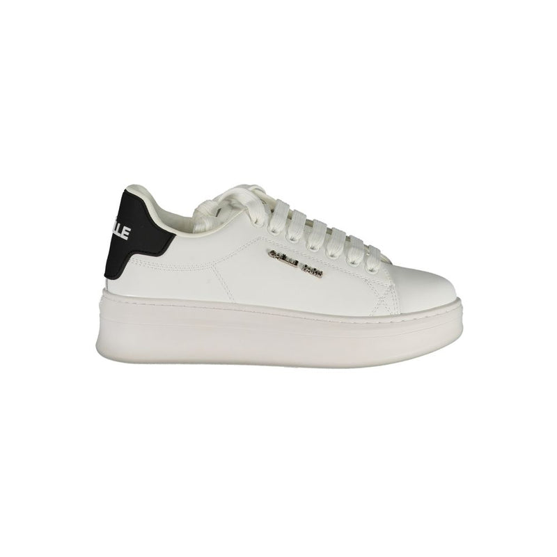 Gaelle Paris Bianco Poliuretano Women's Sneakers - Urban Chic