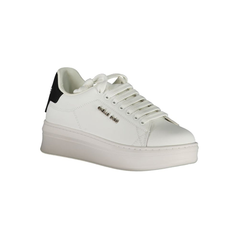Gaelle Paris Bianco Poliuretano Women's Sneakers - Urban Chic