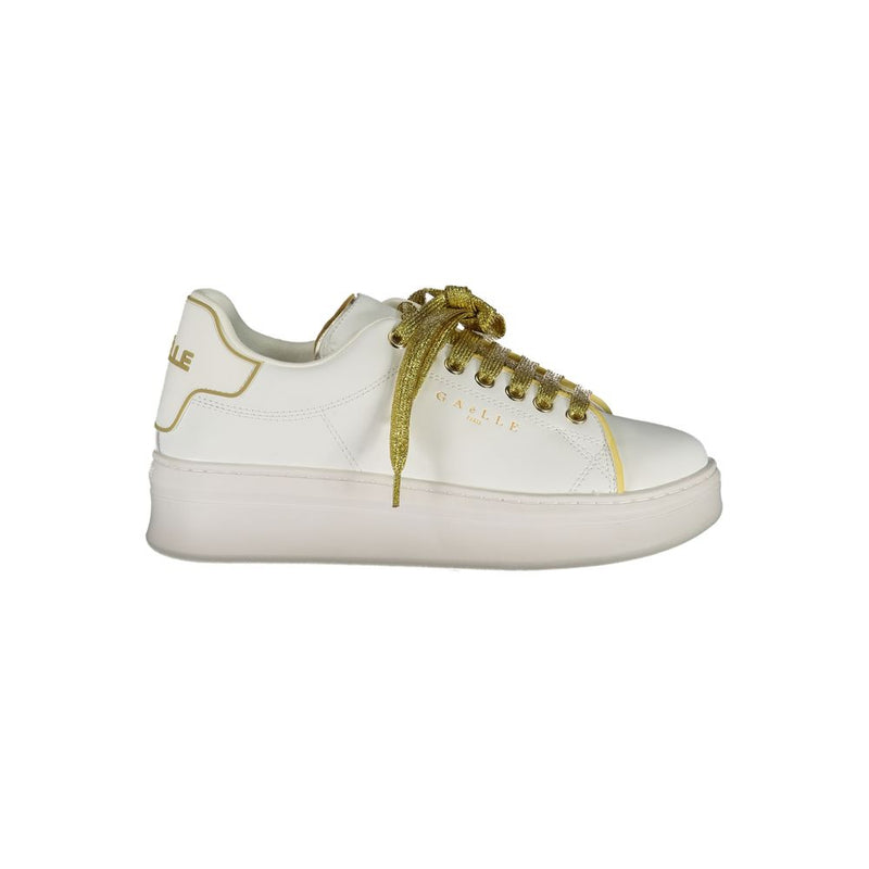 Gaelle Paris Bianco Women's Polyurethane Sneakers