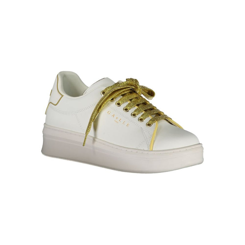 Gaelle Paris Bianco Women's Polyurethane Sneakers