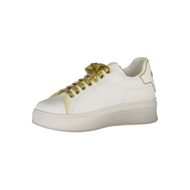 Gaelle Paris Bianco Women's Polyurethane Sneakers