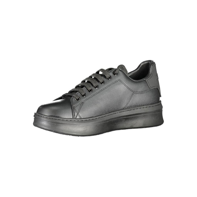 Gaelle Paris Black Polyurethane Men Sneaker - Style & Comfort