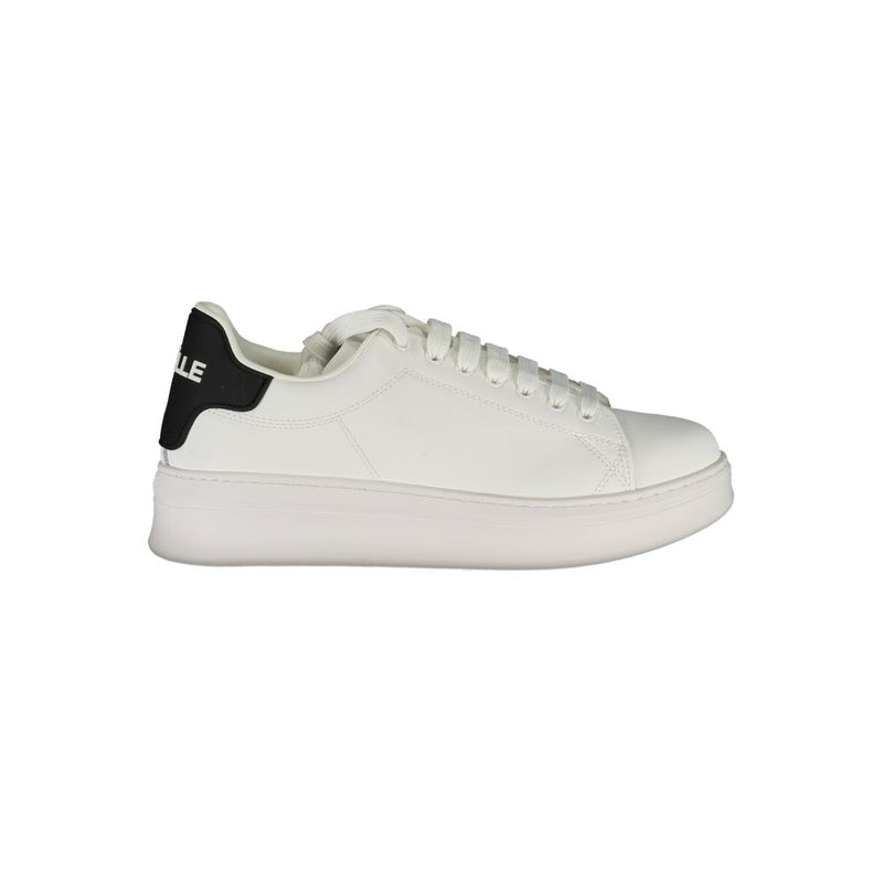 Gaelle Paris White Polyurethane Men Sneaker - Stylish Comfort