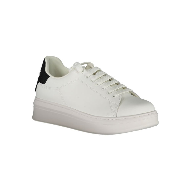 Gaelle Paris White Polyurethane Men Sneaker - Stylish Comfort
