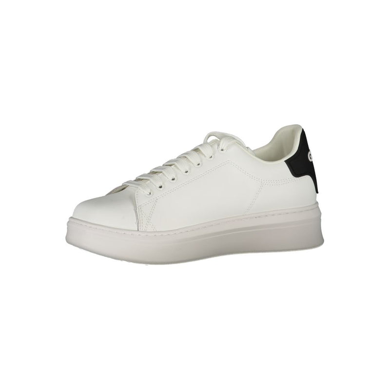 Gaelle Paris White Polyurethane Men Sneaker - Stylish Comfort