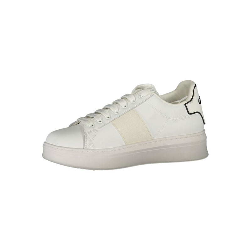 Gaelle Paris White Polyurethane Men Sneaker - Stylish & Durable