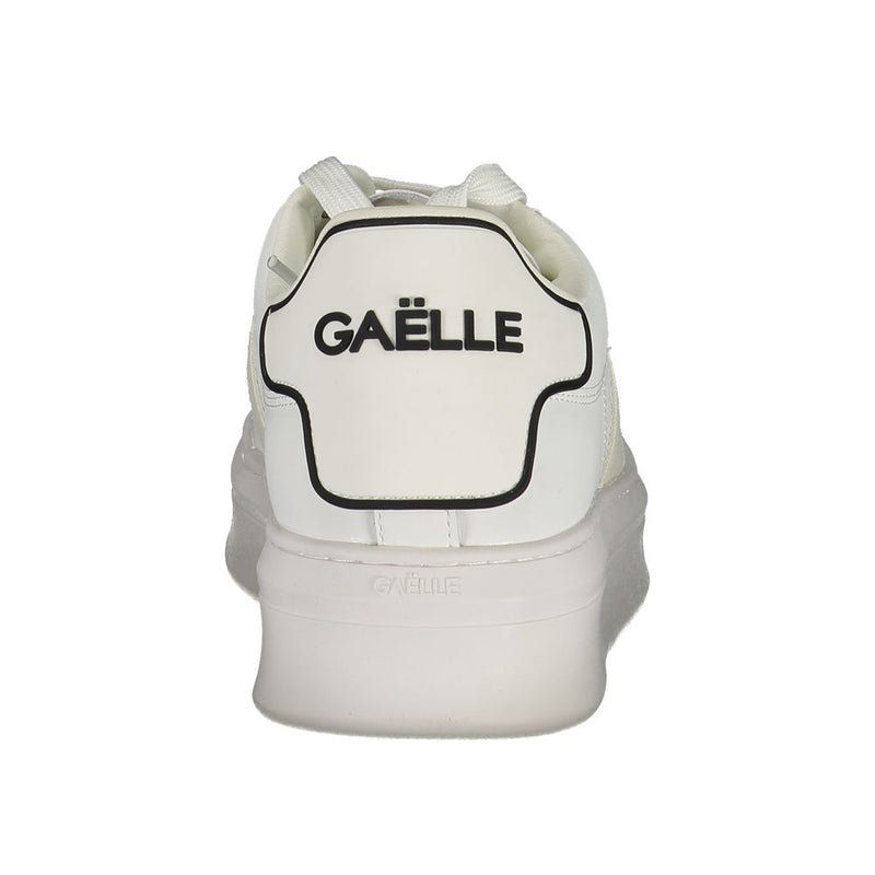 Gaelle Paris White Polyurethane Men Sneaker - Stylish & Durable