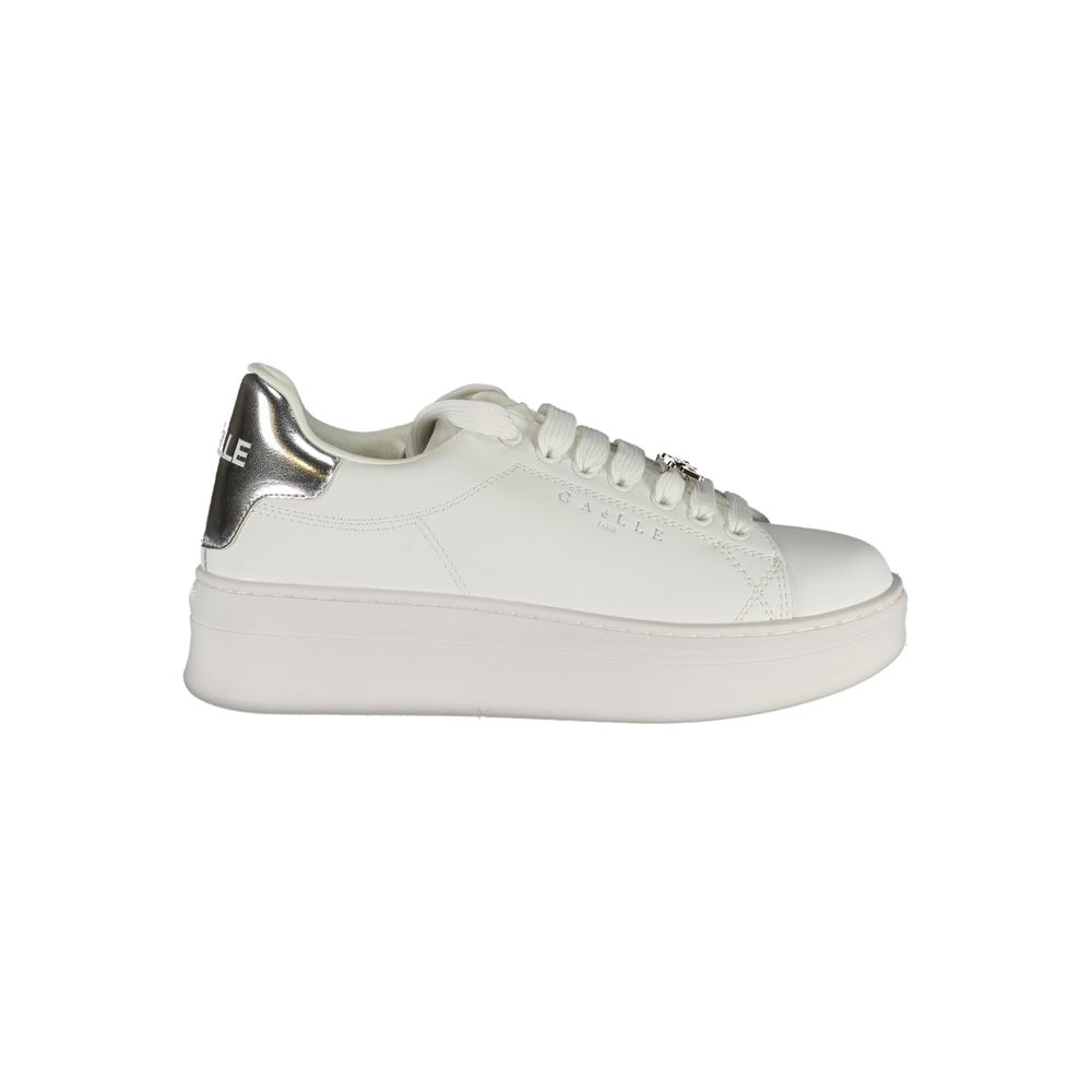 Gaelle Paris Bianco Polyurethane Women Sneaker - Stylish Comfort