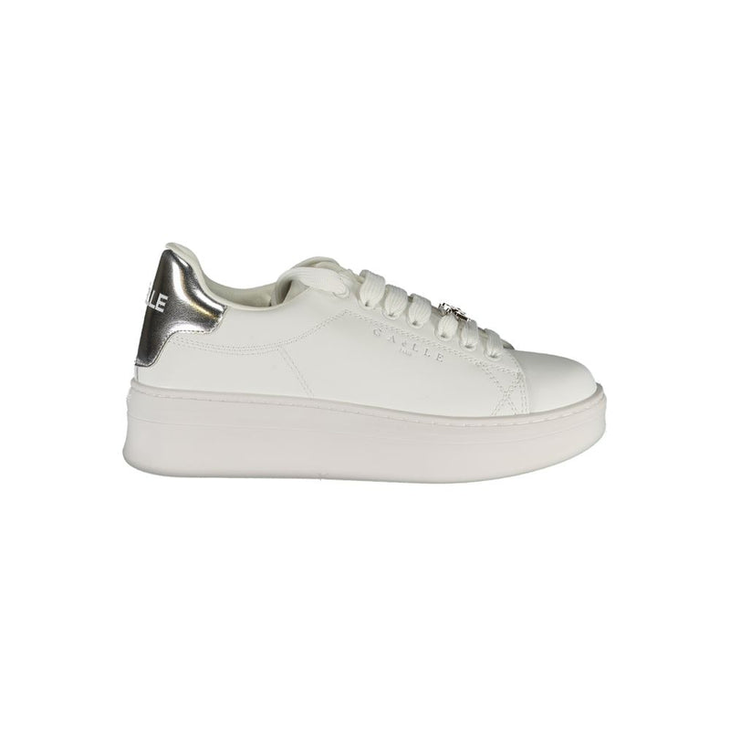 Gaelle Paris Bianco Polyurethane Women Sneaker - Stylish Comfort