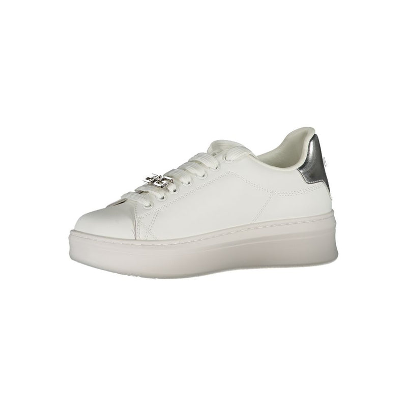 Gaelle Paris Bianco Polyurethane Women Sneaker - Stylish Comfort