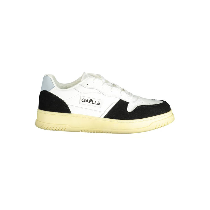 Gaelle Paris White Polyurethane Men Sneaker - Stylish Comfort