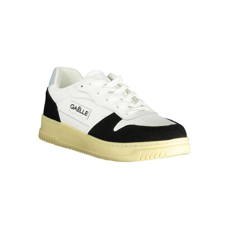 Gaelle Paris White Polyurethane Men Sneaker - Stylish Comfort