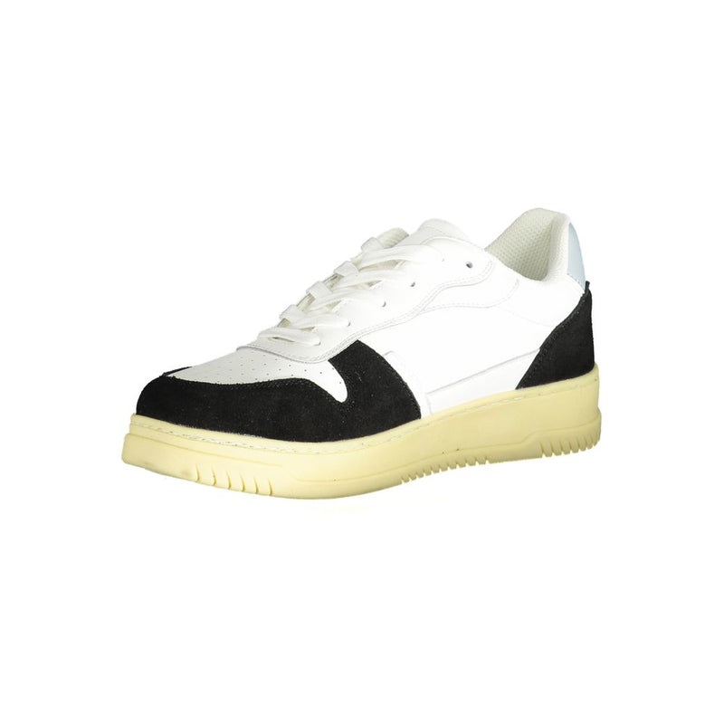 Gaelle Paris White Polyurethane Men Sneaker - Stylish Comfort