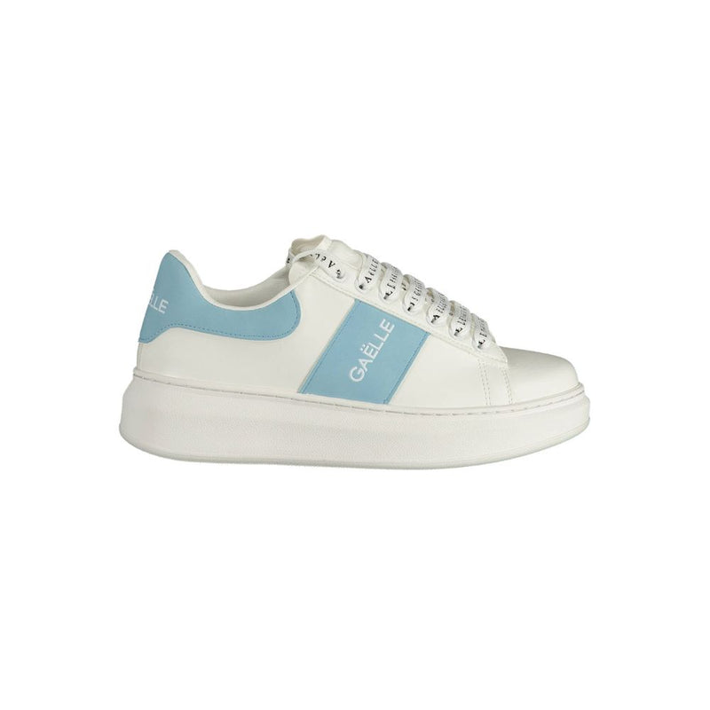 Gaelle Paris White Polyurethane Women Sneaker - Chic Comfort