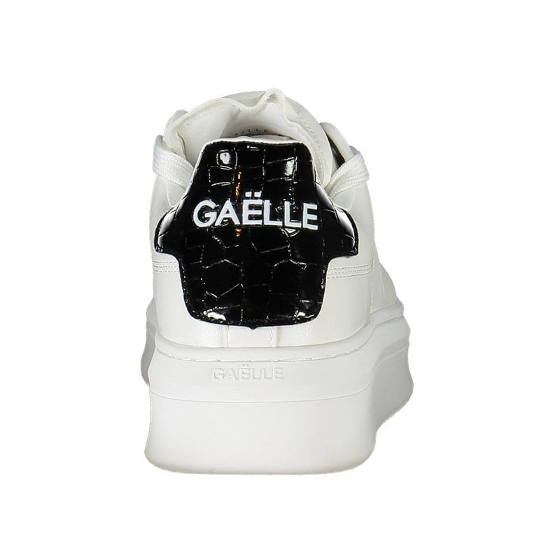 Gaelle Paris White Polyurethane Women Sneaker - Stylish Comfort