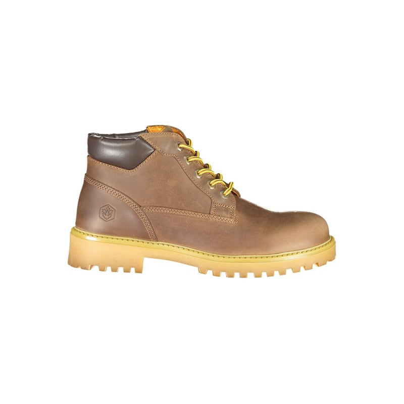 Lumberjack Marrone Leather Men's Sneaker - Chic Lace-Up Boots