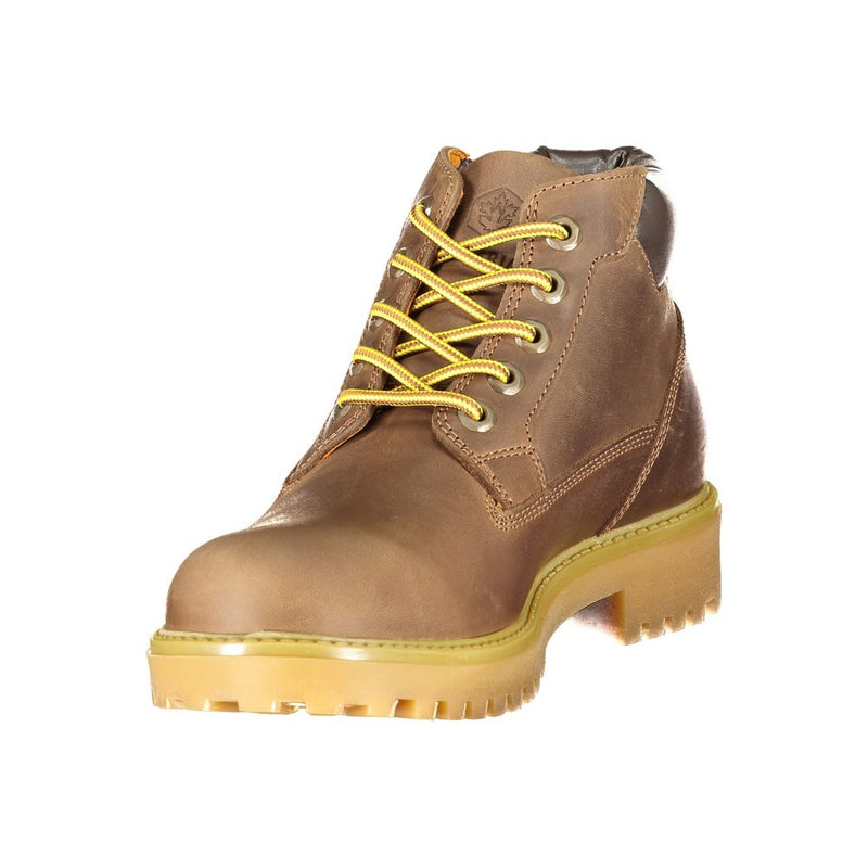 Lumberjack Marrone Leather Men's Sneaker - Chic Lace-Up Boots