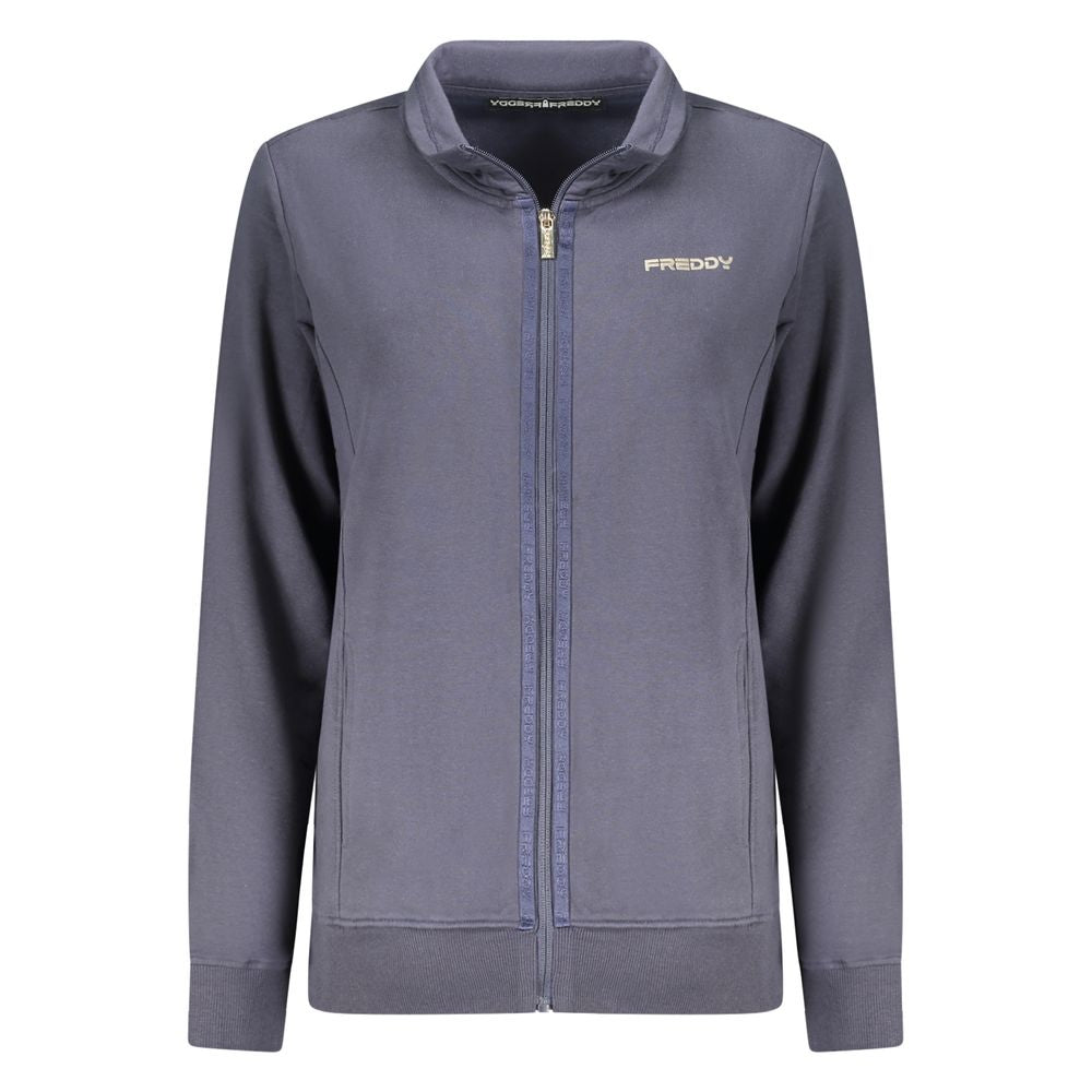 Freddy Blue Cotton Women Sweatshirt - Stylish Comfort