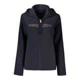 Freddy Blue Cotton Women Sweatshirt with Rhinestone Detail