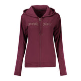 Freddy Viola Cotton Women Hoodie - Chic Purple Comfort