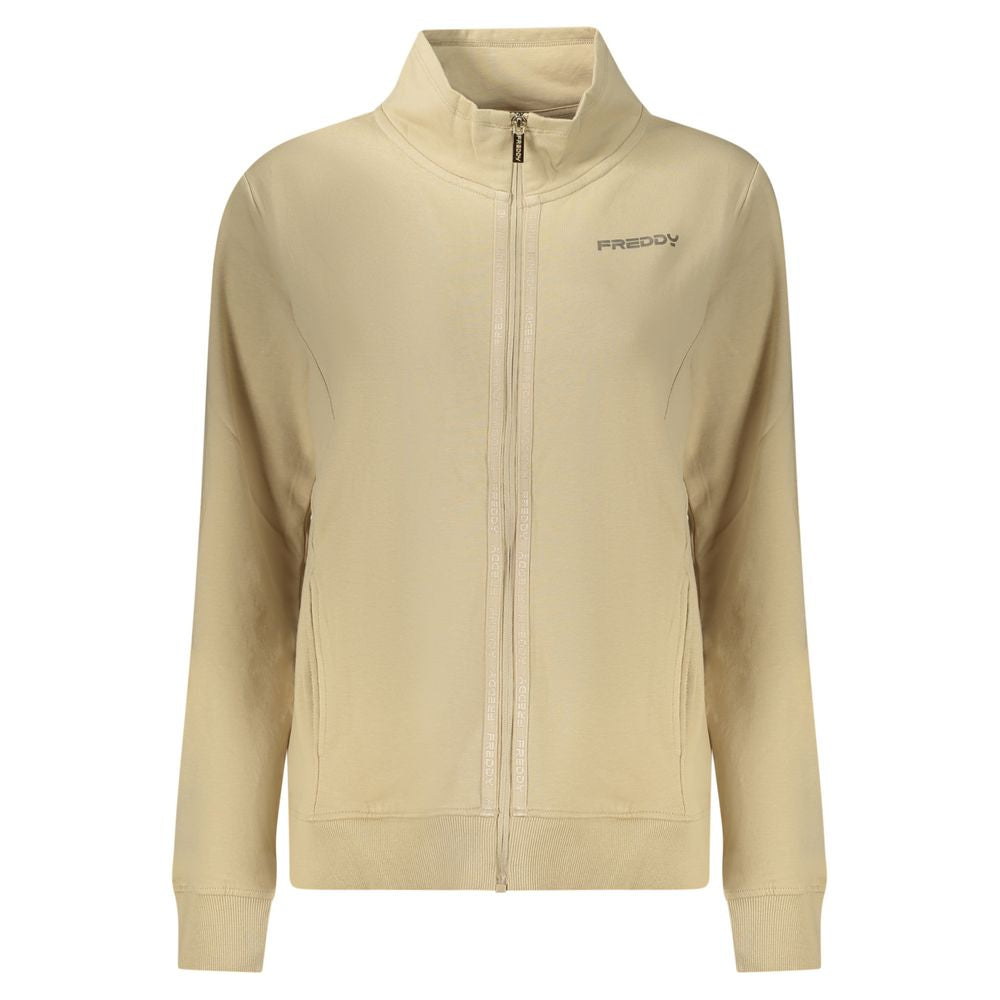 Freddy Beige Cotton Women Sweatshirt - Short Sleeves