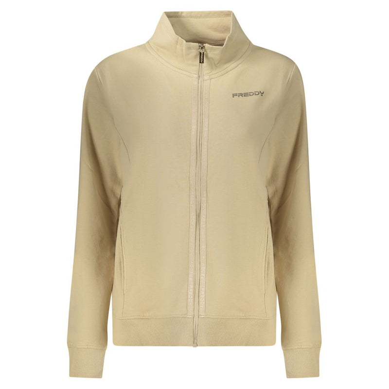 Freddy Beige Cotton Women Sweatshirt - Short Sleeves