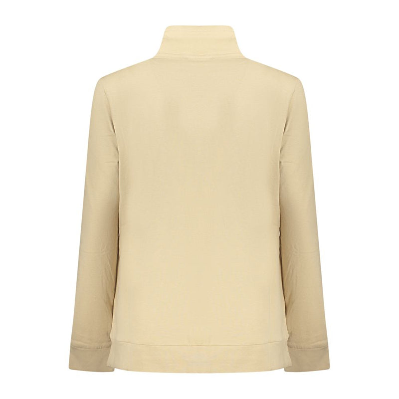 Freddy Beige Cotton Women Sweatshirt with Rhinestone Detail