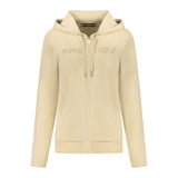 Freddy Beige Cotton Women Sweatshirt with Rhinestone Details