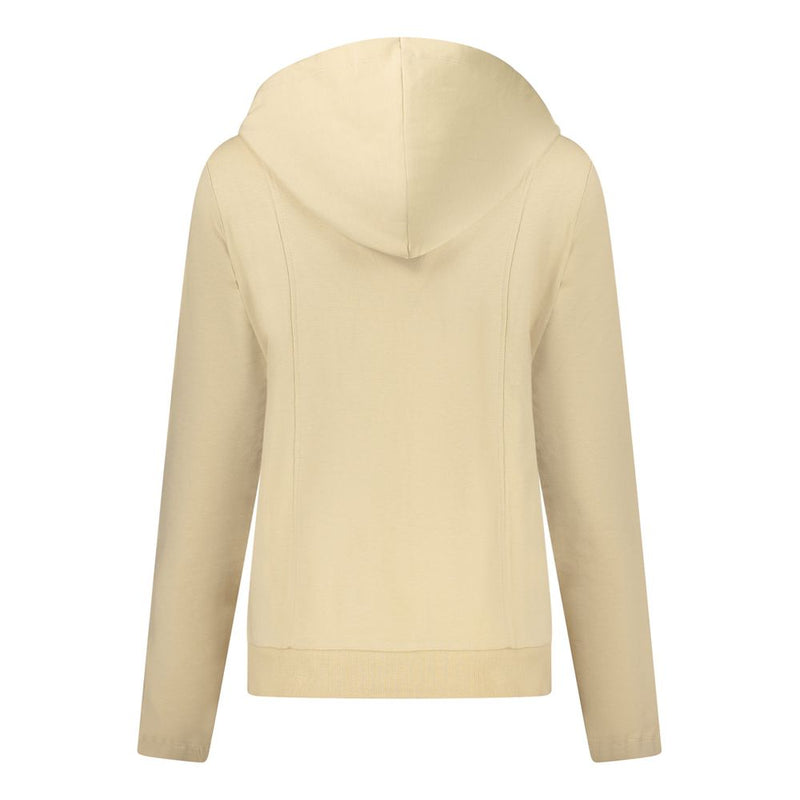 Freddy Beige Cotton Women Sweatshirt with Rhinestone Details