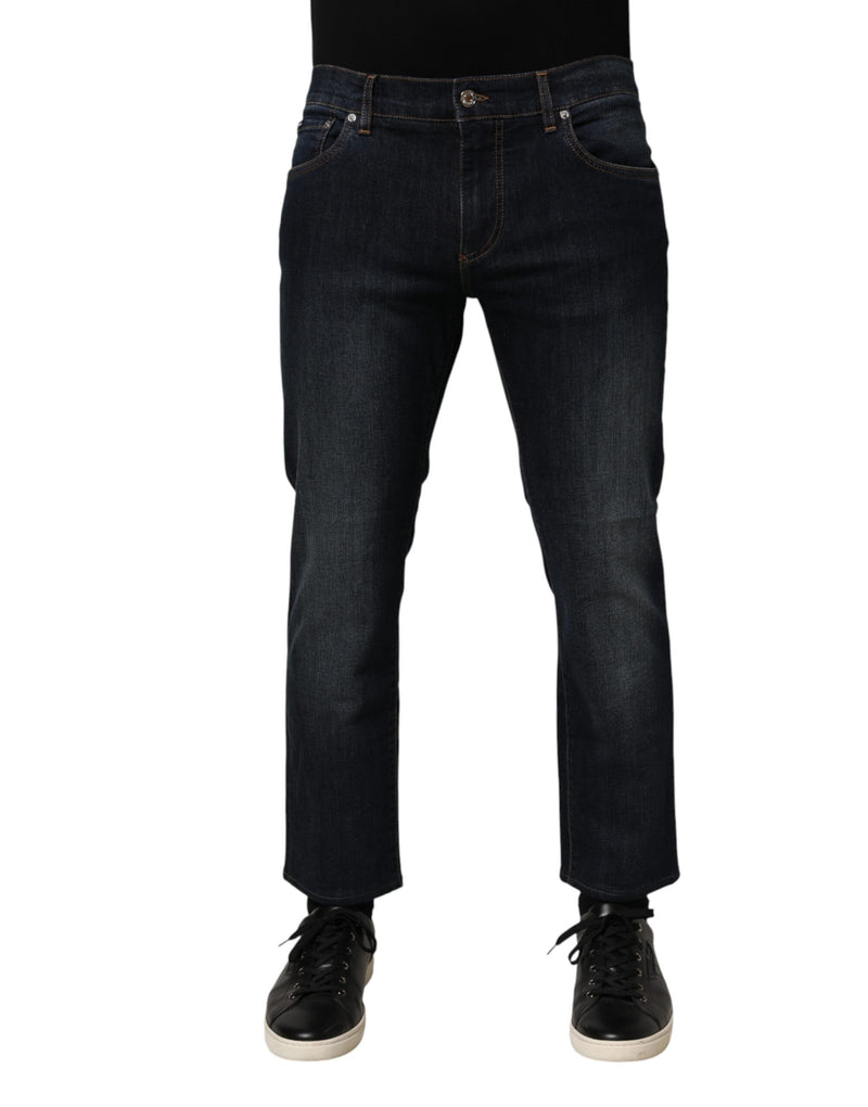 Dolce &amp; Gabbana donkerblauwe katoenen skinny jeans voor heren