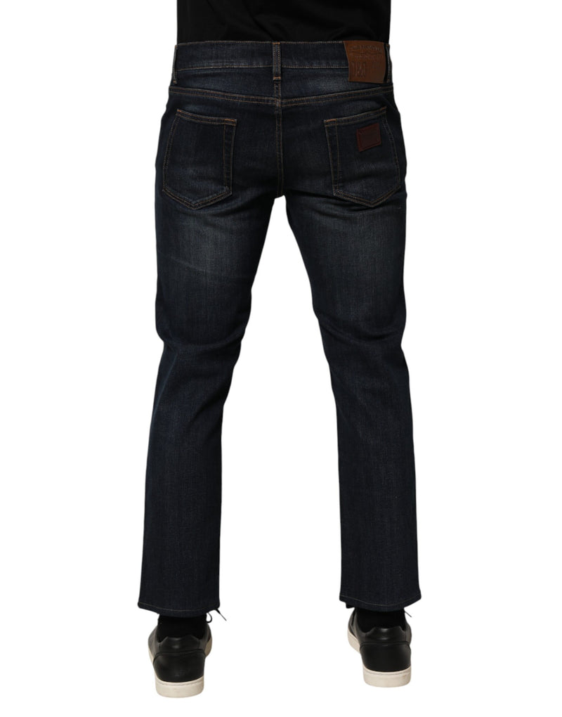 Dolce &amp; Gabbana donkerblauwe katoenen skinny jeans voor heren