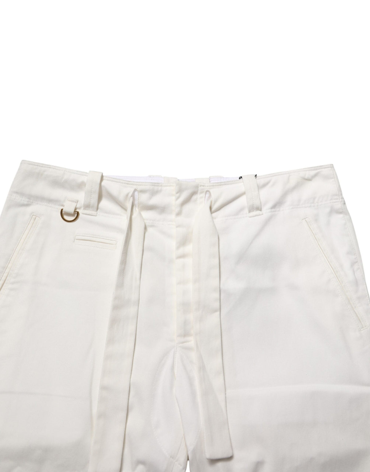 Pantalon Cropped en Coton Stretch Blanc de Dolce &amp; Gabbana