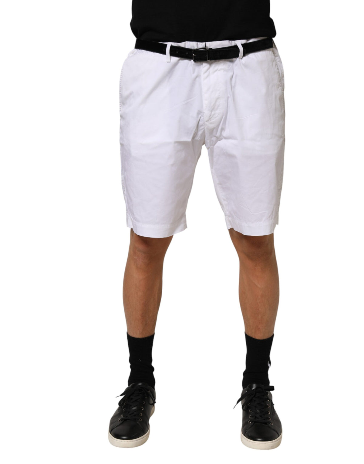 Bermuda homme Dolce &amp; Gabbana en coton stretch blanc