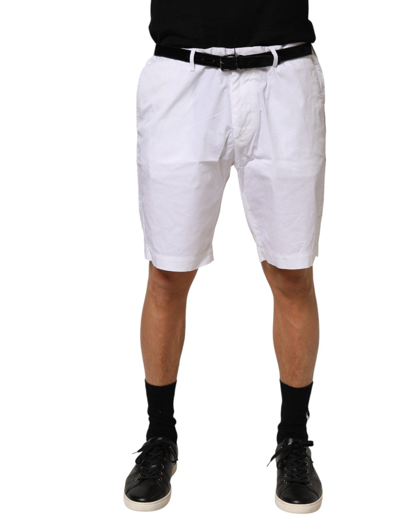 Bermuda homme Dolce &amp; Gabbana en coton stretch blanc
