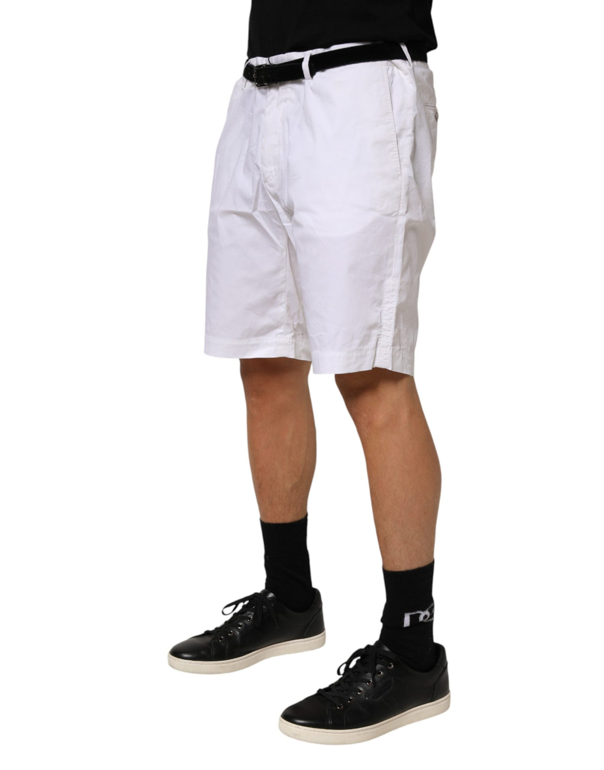 Bermuda homme Dolce &amp; Gabbana en coton stretch blanc