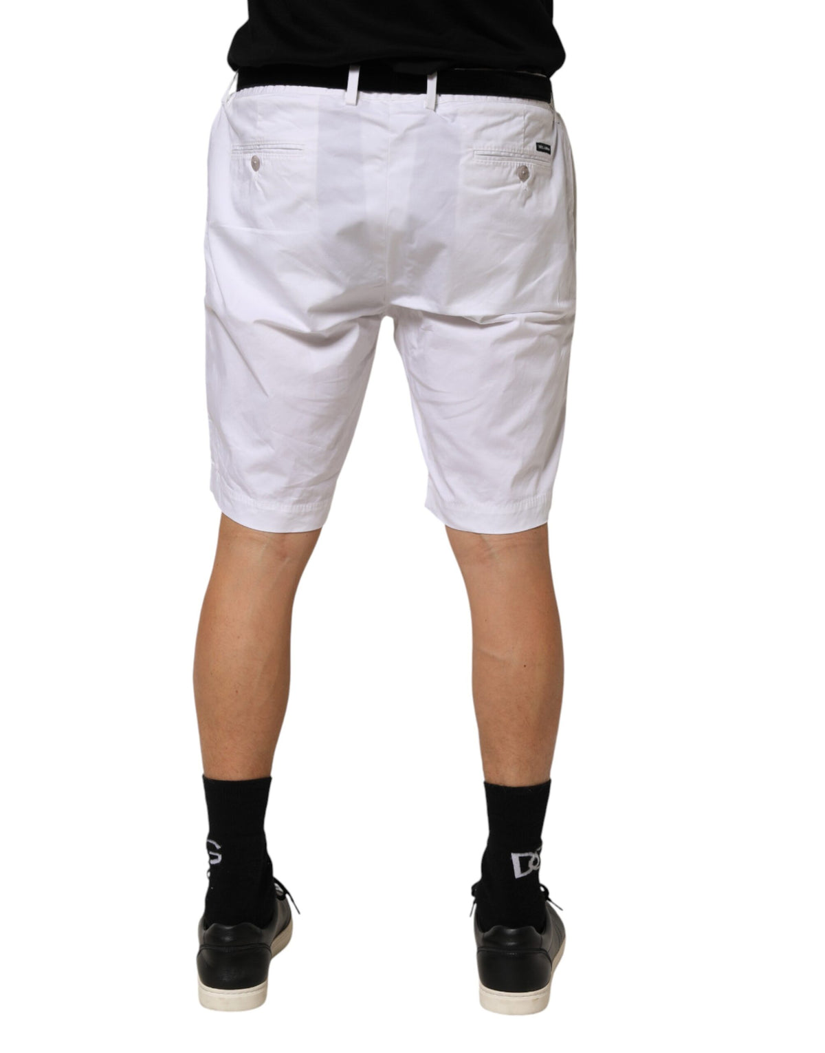 Bermuda homme Dolce &amp; Gabbana en coton stretch blanc