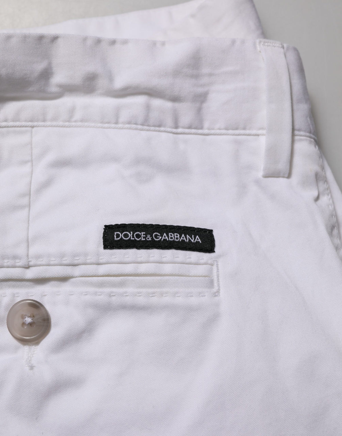 Bermuda homme Dolce &amp; Gabbana en coton stretch blanc