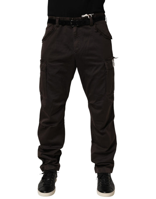 Pantalon cargo homme en coton brun Re-Edition de Dolce &amp; Gabbana